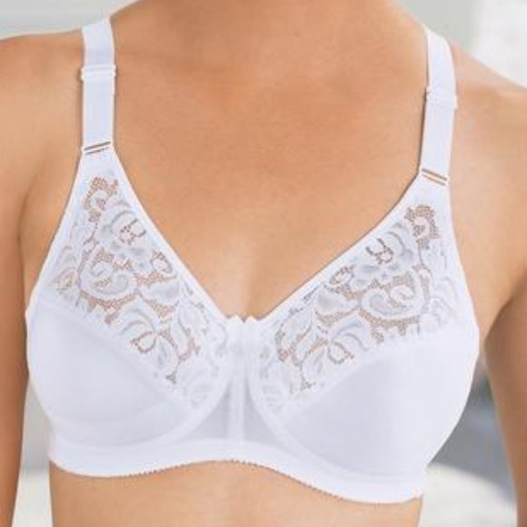 Set of 3! 50B 50C Glamorise COMPLETE COMFORT Bra (CONVERTIBLE) Stretch WHITE NEW - Picture 3 of 16